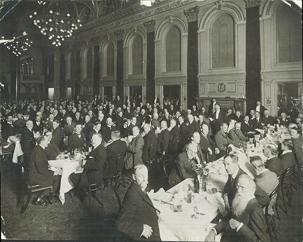 Image of guests at the luncheon for Denison Miller in London on the 26 July 1918
