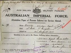 War Service Record