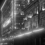 Decorations and illuminations in Martin Place, Sydney, in honour of the Prince of Wales’ visit, June 1920. PN-000930