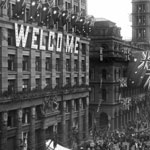 Decorations for the Prince of Wales’ visit, Martin Place, Sydney, June 1920. PN-000923