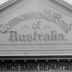 Temporary premises of the Commonwealth Bank of Australia, 3 Moore Street (now Martin Place), Sydney, 13 January 1913. The building was occupied from 1913 to 26 January 1914 when it was demolished to make way for the construction of the Bank’s head office. PN-000497