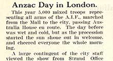 Anzac Day in London, 1919